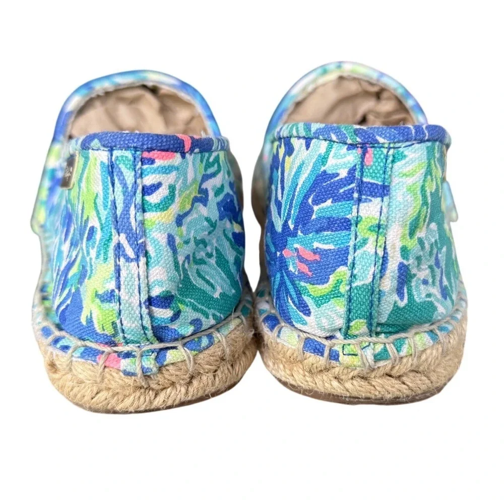 LILLY PULITZER Coastal Slip-on Espadrille Flat, Wade and Sea, Size 7